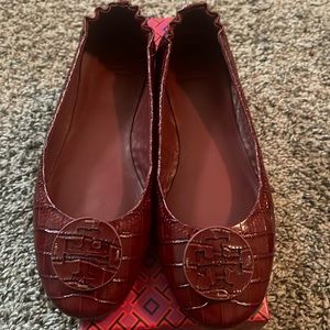 Tory Burch Travel Ballet flat croc - Roma red